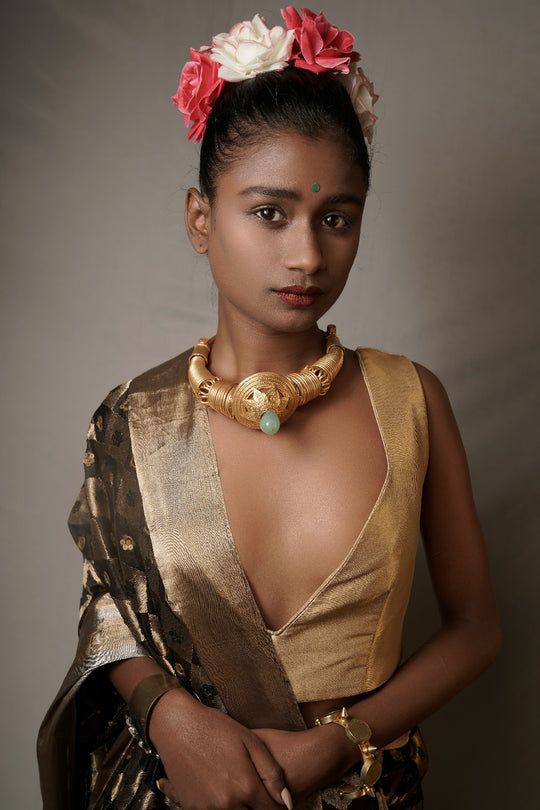 Traditional Indian Jewellery | Ayush Kejriwal Jewellery��– ayushkejriwal Elegant Brass Kundan Necklace For Party, Elegant Kundan Choker Necklace For Ceremonial Occasion, Elegant Kundan Brass Necklace For Party, Elegant Kundan Necklace With Brass For Party, Elegant Festive Ceremonial Choker, Handmade Elegant Brass Kundan Necklace, Handmade Brass Kundan Necklace In Elegant Style, Handmade Elegant Kundan Necklace In Brass, Elegant Festive Metal Choker