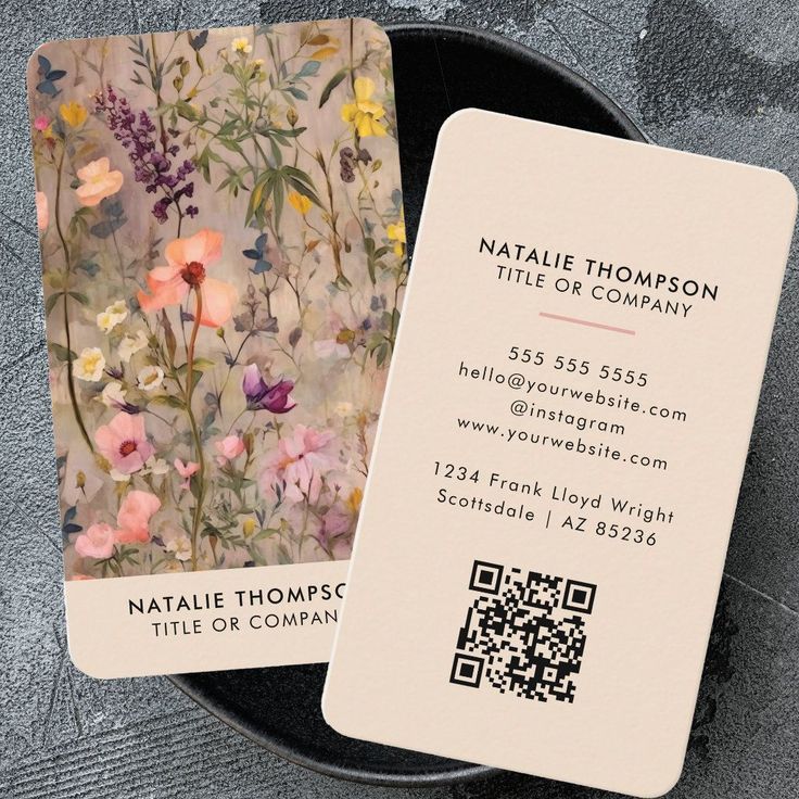 Elegant Watercolor Floral Feminine Small Business Fairy Business Card, Useful Business Card Ideas, Appointment Business Cards, Feminine Business Card Design, Fine Artist Business Cards, Florists Business Cards, Small Business Cards Design, Web Design Business Card, Craft Business Cards Ideas