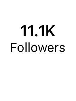 the words 11k followers are in black and white