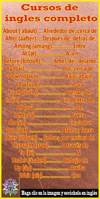 an orange and yellow poster with words in spanish on the bottom right corner, which reads curos de ingles completo