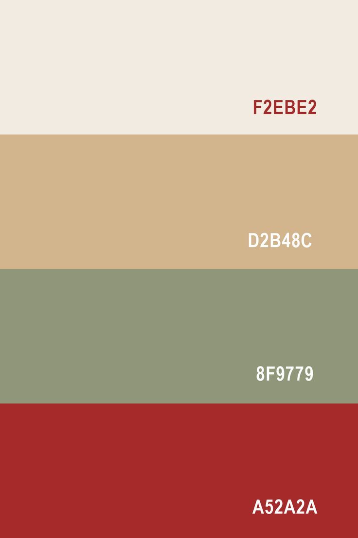 the color scheme is red, green, beige and brown with white letters on it