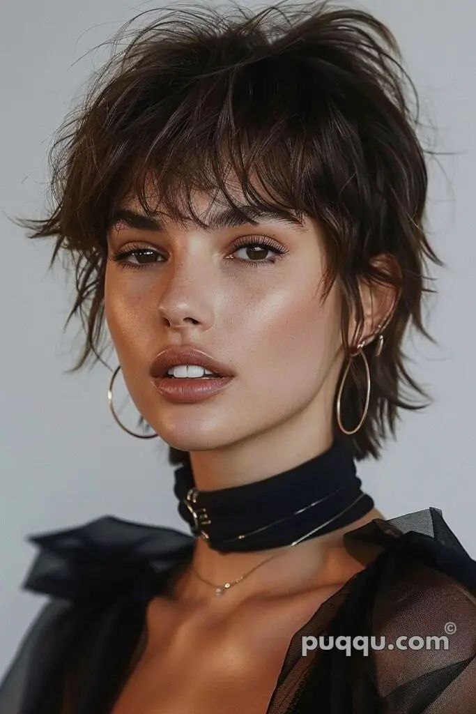 Wolf Bob Haircut, Wolf Cut Pixie, Bob Mullet, Shaggy Pixie Bob, Mullet Haircut Woman, Shaggy Mullet, Mullet Haircuts, Shaggy Cut, Hair 2025