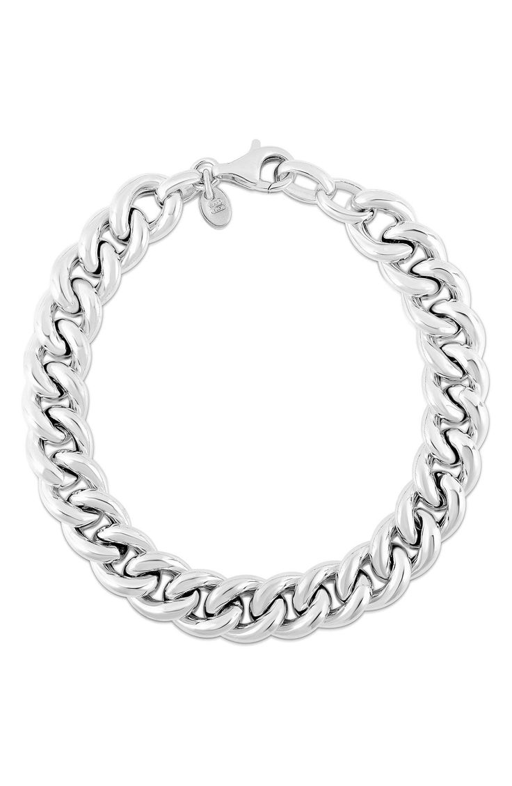 A sterling silver curb chain link bracelet brings refined style to your outfits. 7" length Clasp closure Sterling silver Imported Curb Chain Bracelet, Jewelry Sterling Silver, Curb Chain, Chain Link Bracelet, Free Jewelry, Link Bracelets, Womens Jewelry Bracelets, Chain Bracelet, Rhodium Plated