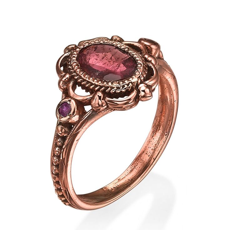 amazing unique antique style 14 k ring with a reel garnet stone and 2 ruby 14 k pink rose gold ring size is 7 us we make it any size you want weight : 3.4 gram top width : 1.2 cm Antique Garnet Ring, Raw Garnet, Garnet Ring Vintage, Ornate Ring, Rose Gold Ring Set, Antique Style Rings, Garnet Engagement Ring, Gold Statement Ring, 14k Rose Gold Ring