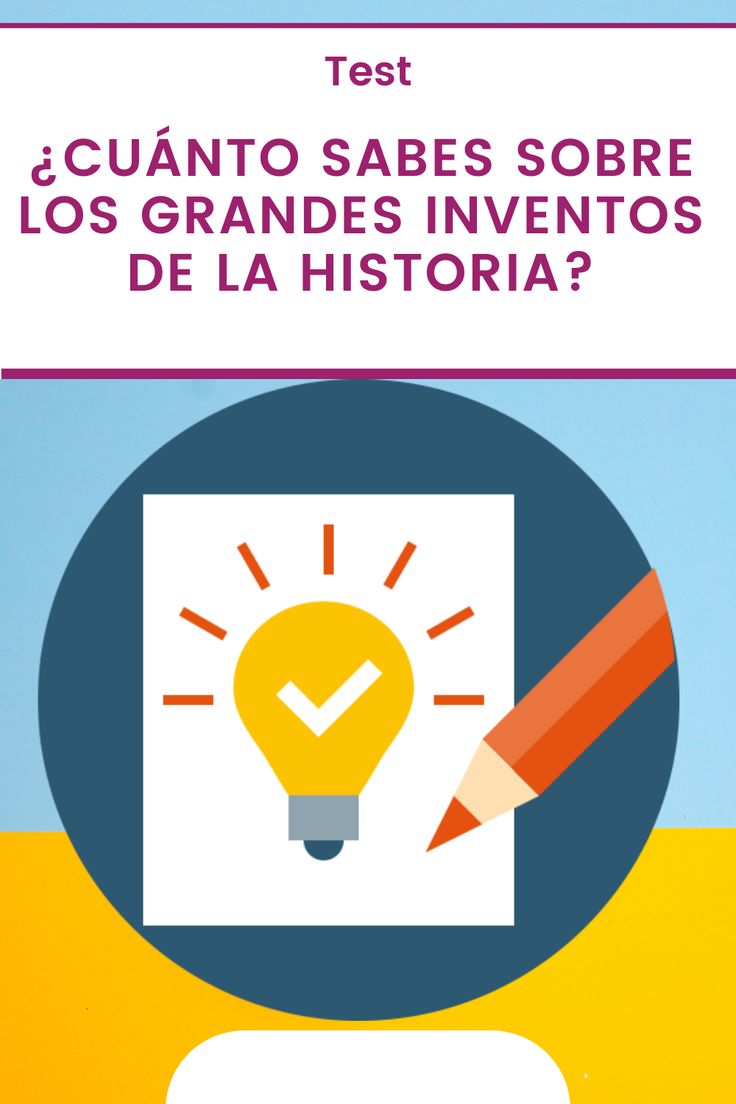 a poster with an image of a light bulb and a pencil in it, which reads test