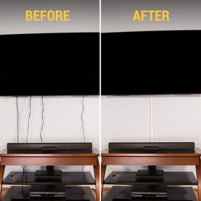 before and after images of a flat screen tv