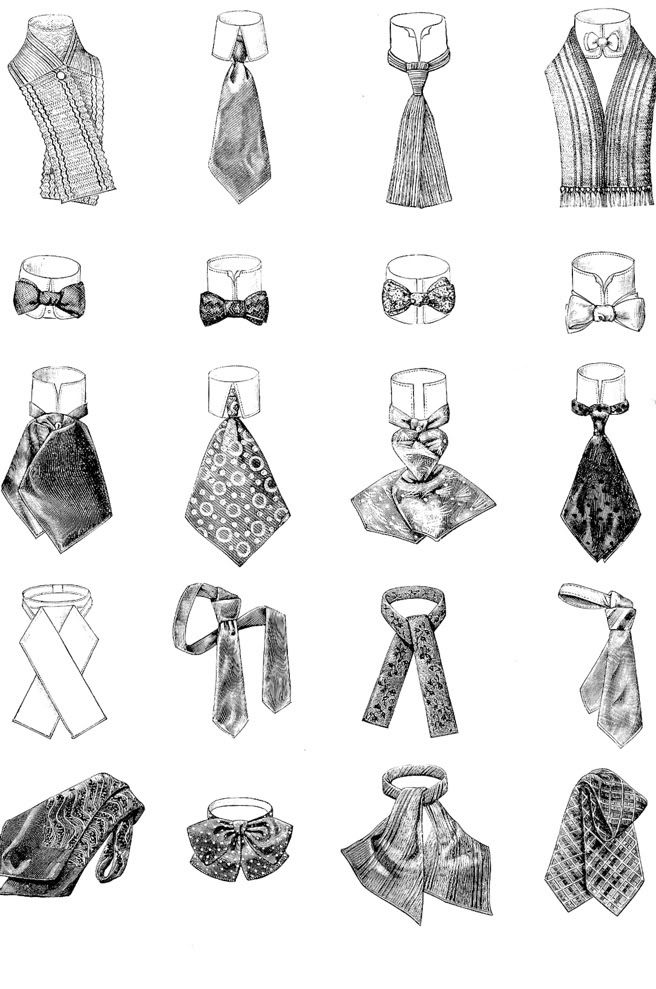 Some kind of tie reference. *****  Referenced by Web Hosting With A Dollar (WHW1.com): WebSite Hosting - Affordable, Reliable, Fast, Easy, Advanced, and Complete.© Necktie Drawing, Tie Reference, Different Types Of Ties, Victorian Mens Clothing, Types Of Ties, Women Necktie, Mens Neckwear, Men Tie, Mens Footwear