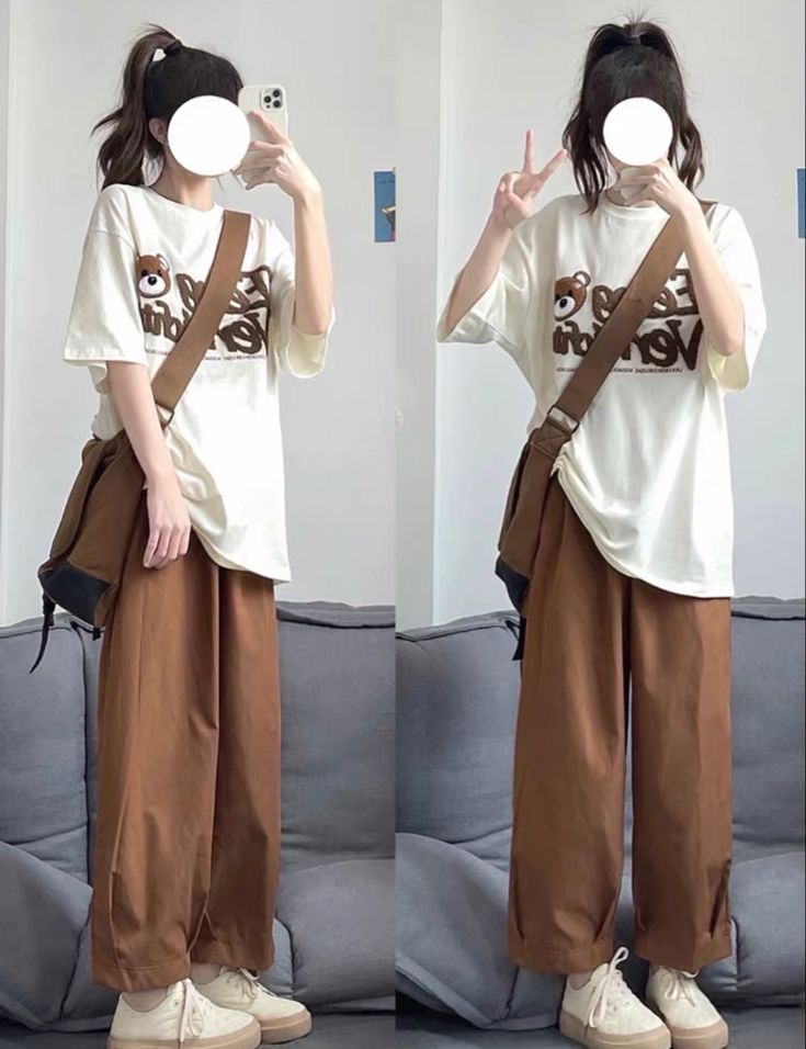 Comfy Outfits Aesthetic Korean, Women Asian Fashion, Korean Street Fashion Female, Korean Fashion University, Korean Autumn Outfit Aesthetic, Spring Korean Outfit Casual, Korean Astethic Outfit, Cute Asian Outfits Korean Style Casual, Japan Outfit Inspo Spring