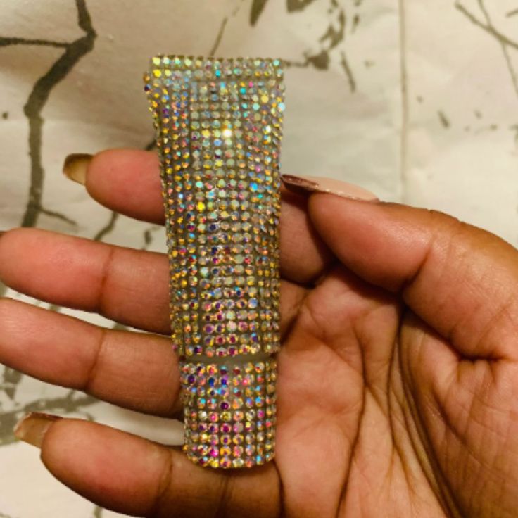 Rhinestone Lip-Gloss Tube Brand New Handmade By Me And Designed Made From Adhesive And Rhinestones 3.0fluid Ounces Revlon Matte Balm, Colourpop Lip, Rhinestone Lips, Scented Lip Balm, Vinyl Lips, Red Lip Gloss, Lip Jelly, Spf Lip Balm, Lip Balm Gift