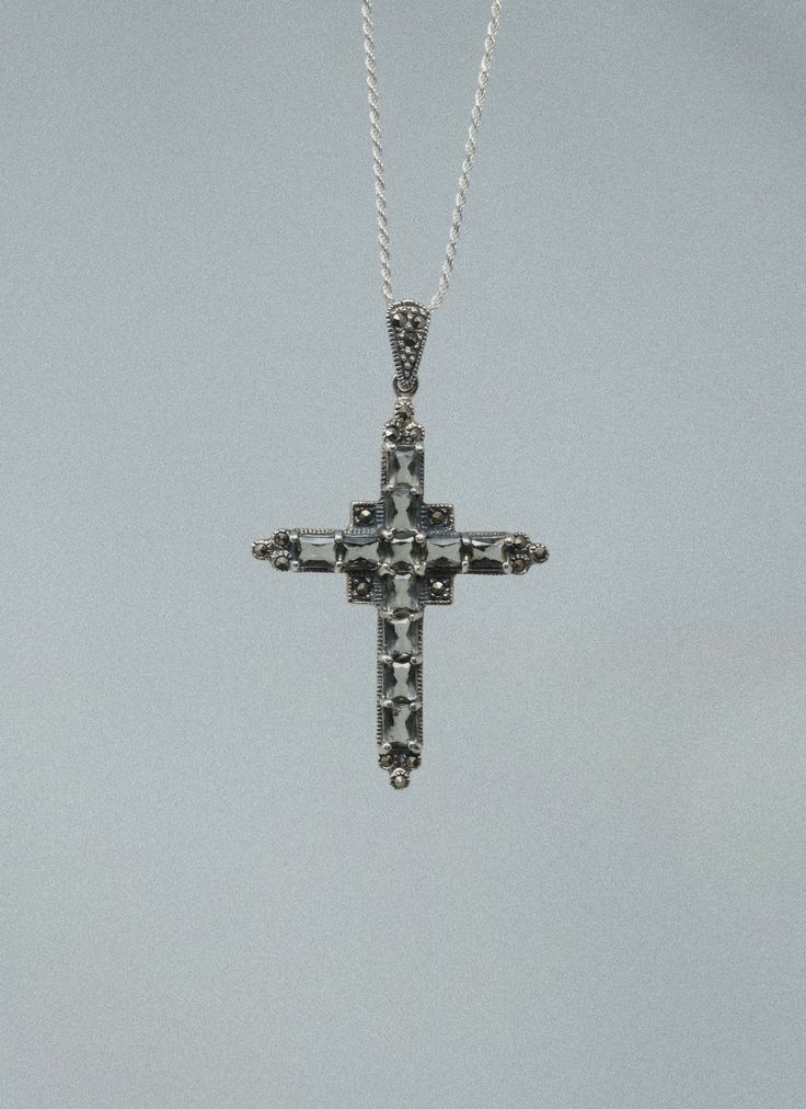 Rare Silver Artifact Cross Limited Quantity Available .925 Sterling Silver 18" Chain Made in Italy *Different chain length may be available upon request Elegant Silver Crucifix Necklace, Elegant Silver Chain Cross Necklace, Elegant Necklace With Silver Chain And Cross Pendant, Timeless Sterling Silver Necklace, Elegant Cross Pendant Necklace With Silver Chain, Silver Cross Pendant Necklace For Formal Occasions, Luxury Silver Sterling Silver Cross Necklace, Silver Cross Pendant Necklace With Sterling Silver Clasp, Luxury Sterling Silver Cross Necklace In Silver