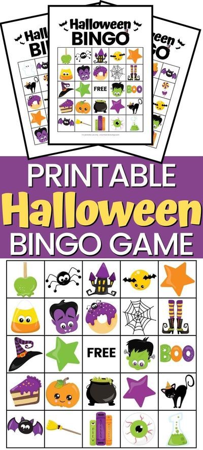 printable halloween bingo game for kids to play in the house and on the table