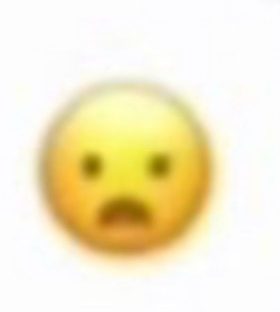 a yellow emoticure with an angry look on it's face