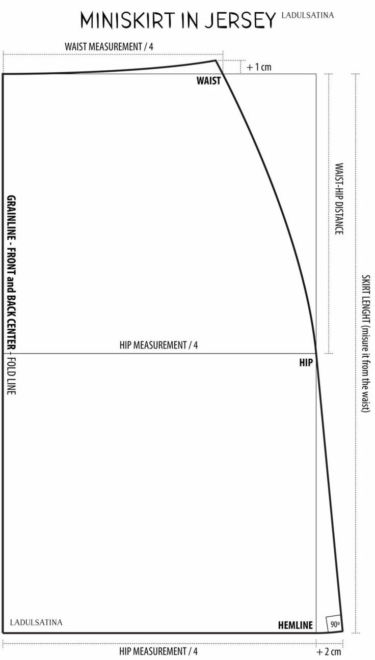 the height and weight chart for miniskirt in jersey, which shows how high it is