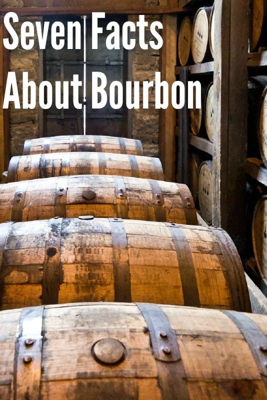 several wooden barrels with the words seven fact about bourbon