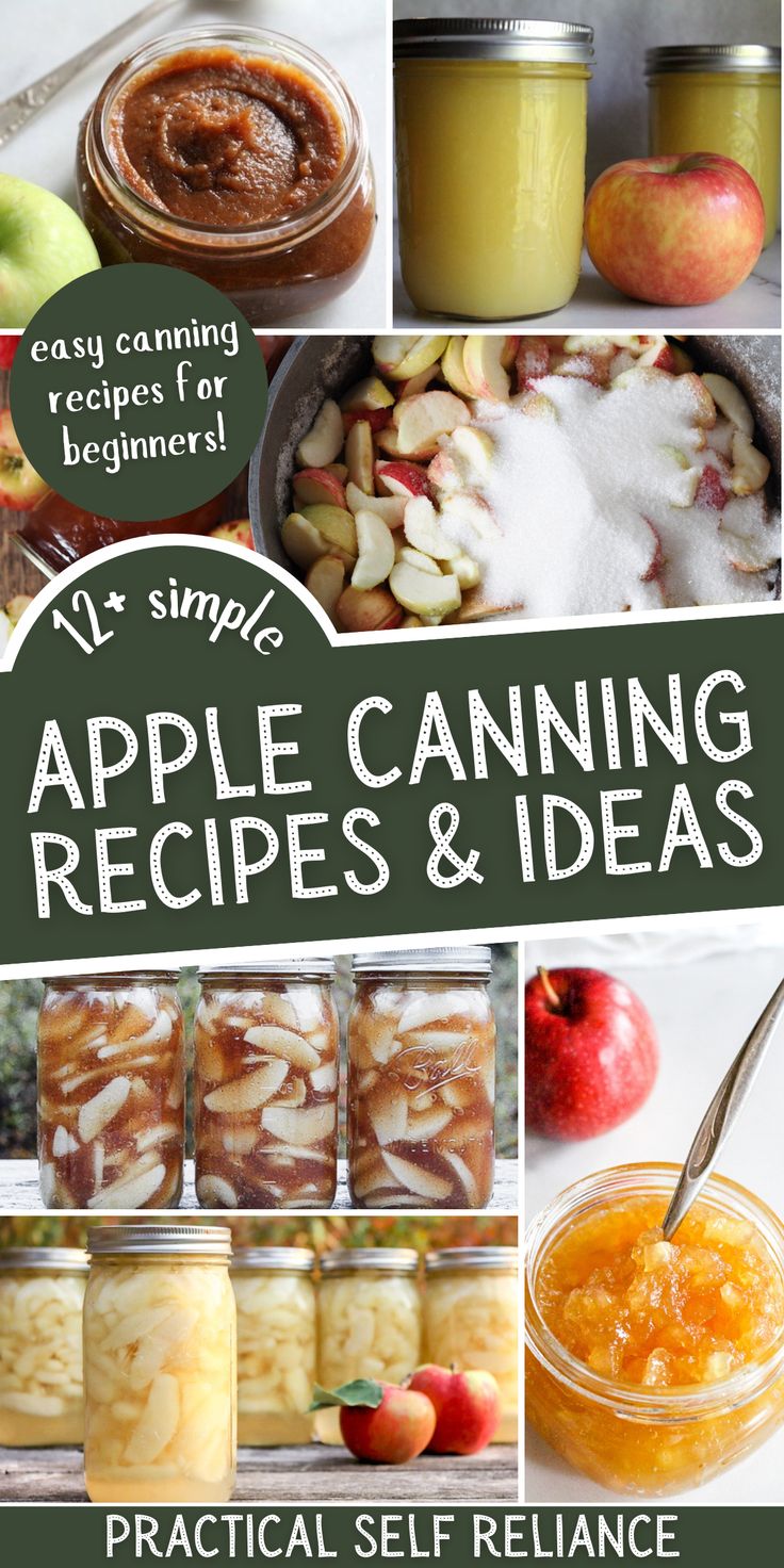 an image of apple canning recipes and ideas