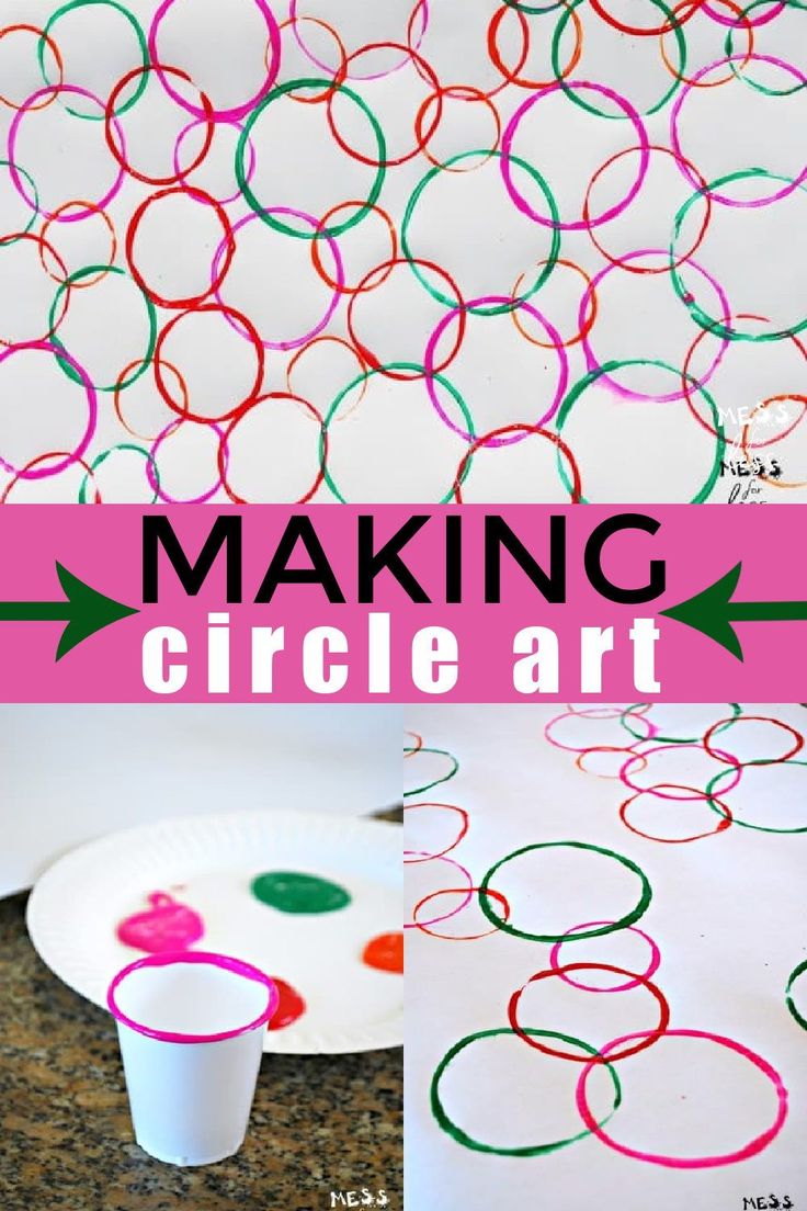 the making circle art project for kids with paper plates and colored circles on top of it