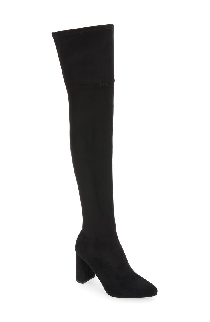 A slender block heel and softly pointed toe liven up this thigh-high boot that makes every step feel like a commanding pose. Style Name:Jeffrey Campbell Parisah Over The Knee Boot (Women). Style Number: 6098492. Available in stores. Thigh High Wide Calf Platform Boots For Fall, Wide Calf Thigh-high Platform Boots For Fall, Wide Calf Thigh High Platform Boots For Fall, Thigh-high Wide Calf Platform Boots For Fall, Knee-high Heeled Boots With Stacked Heel For Night Out, Fitted Platform Boots With Stacked Heel For Fall, Chic High Shaft Platform Boots, Knee-high Boots With Sculpted Heel, Tall Knee-high Heeled Boots With Zipper