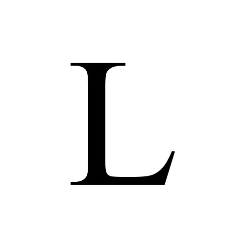 the letter l is shown in black and white