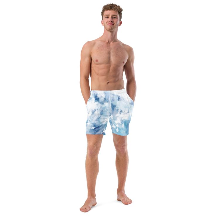 These swim trunks have everything you need for a hot summer day--they're quick-drying and breathable, have multiple pockets for your belongings, and feature a silky, anti-chafe inner liner. Get yours now! * Fabric composition: (may vary by 5%) 91% recycled polyester, 9% spandex * Liner composition: 92% polyester, 8% spandex * Fabric weight (may vary by 5 5.13 oz/yd² (174 g/m²)  * Four-way stretch water-repellent microfiber fabric * Anti-chafe mesh inner liner * Elastic waistband with drawcord * Summer Swimwear With Built-in Shorts In Nylon, Summer Blue Boxer Briefs For Poolside, White Boxer Briefs For Sports In Summer, White Boxer Briefs For Summer Sports, Summer Sports Short Boxer Briefs, White Boxer Briefs With Built-in Shorts For Beach, Sporty Swim Trunks With Built-in Shorts For Summer, Casual Blue Boxer Briefs For Summer, Summer Nylon Swim Trunks With Side Pockets