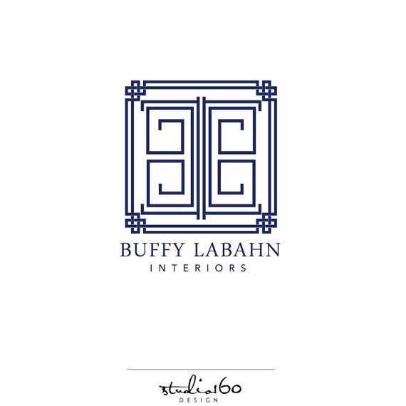 the logo for buffy labahn interiors, which has been designed by person