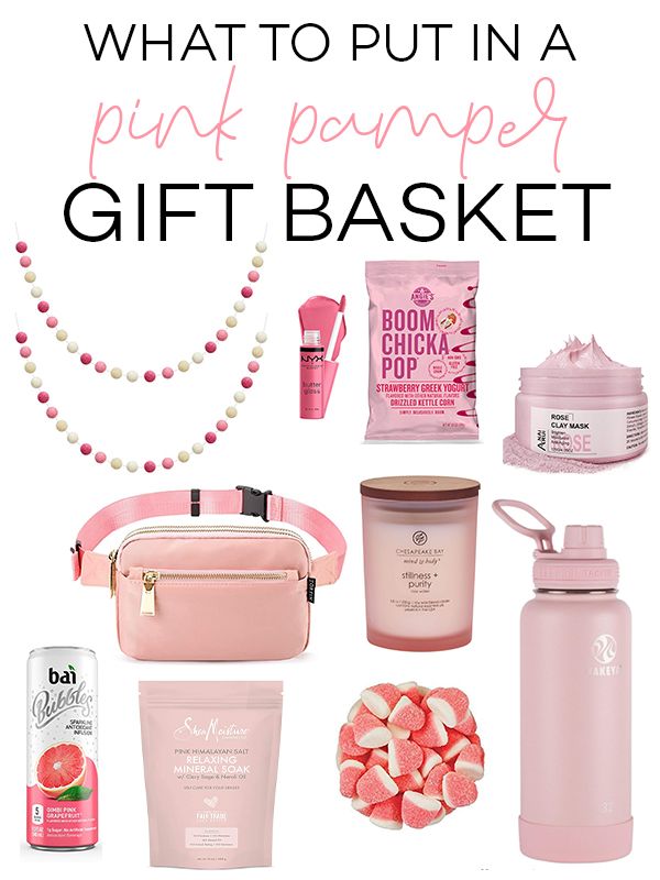 what to put in a pink pepper gift basket