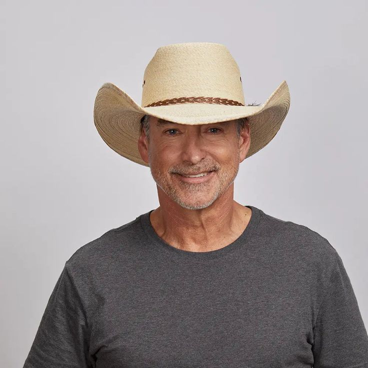 Stylish and practical, the Roper straw cowboy hat is perfect for any man who wants to enjoy the outdoors in comfort and style. Whether you're headed to the beach or out on the trails, the Roper straw cowboy hat is sure to keep you looking sharp all day long. A sewn-in elastic sweatband means you'll have all day comfort but we also include 2 free adhesive reducers to make sure it's a perfect fit (a $10 value). Cowboy Straw Hats For Men, Short Brim Straw Hat For Ranch, Country Style Straw Hat With Upf 50+ Short Brim, Wide Brim Natural Sun Hat For Ranch, Natural Color Fedora Sun Hat For Ranch, Natural Fedora Hat For Ranch, Natural Wide Brim Straw Hat For Ranch, Natural Wide Brim Sun Hat For Ranch, Luxury Straw Cowboy Hat For Ranch