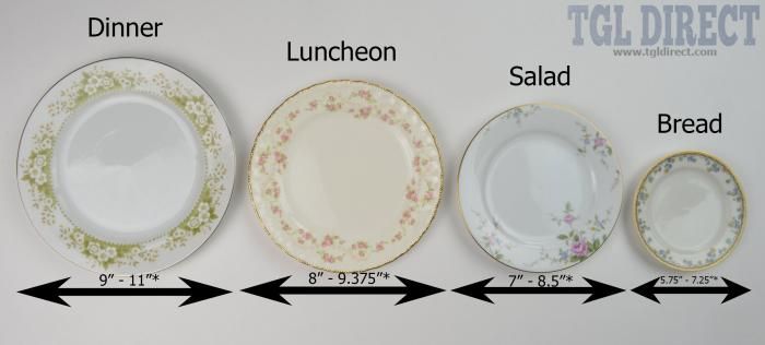 four plates with different designs and sizes are shown in the same row, along with two smaller ones