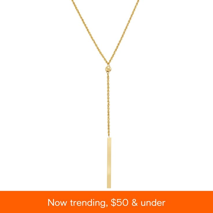 in stock Classic Long Drop Lariat Necklace Gift, Classic Long Drop Lariat Necklace As Gift, Classic Long Drop Lariat Necklace For Gift, Minimalist 14k Yellow Gold Lariat Necklace, Elegant 14k Gold Lariat Necklaces, Elegant Yellow Gold Lariat Necklace, Formal Lariat Necklace With Clavicle Chain In Fine Jewelry, 14k Gold Lariat Necklace Fine Jewelry, Formal Fine Jewelry Lariat Necklace With Clavicle Chain