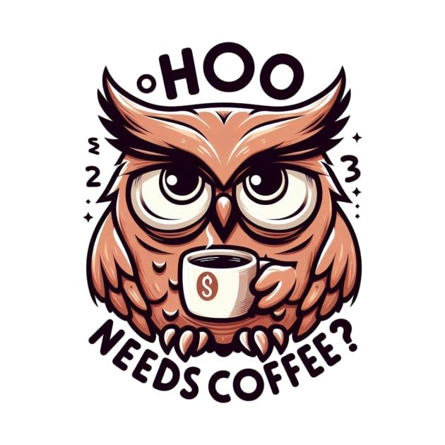 An owl with droopy eyes, holding a coffee cup in its wing, conveying a sleepy expression and humorously emphasizing the need for coffee to wake up. Sleepy Expression, Droopy Eyes, Owl Coffee, Owls Drawing, Tapestry Wall Art, Need Coffee, Funny Movies, Black Artists, Anime Movies