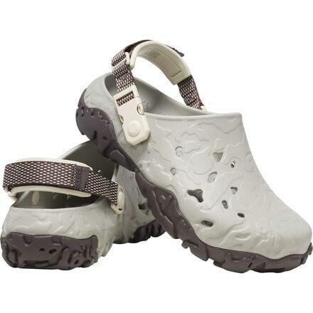 The Crocs All-Terrain Atlas is a fully closed-heel version of the ever-popular clog. Made with the same lightweight Croslite foam, these encourage adventure with a full rubber Crocs MTN outsole that grips indoor and outdoor terrain. Outdoor Non-slip Slip-on Clogs, Breathable White Clogs For Outdoor, White Breathable Clogs For Outdoor, Outdoor White Breathable Clogs, White Synthetic Clogs For Outdoor Activities, Breathable Slip-on Clogs For Outdoor Activities, Breathable Comfortable Clogs For Outdoor Activities, Comfortable Breathable Clogs For Outdoor Activities, Functional White Clogs For Outdoor