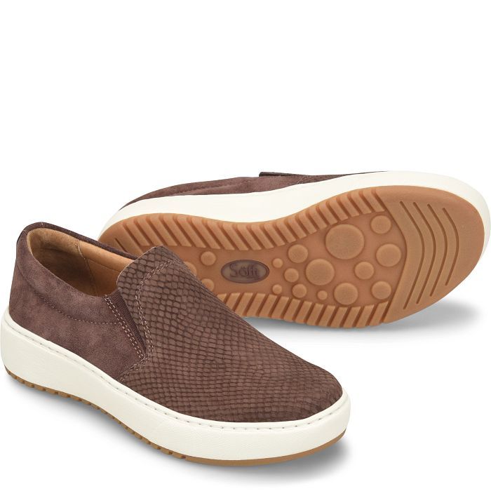 Watney | Sofft Shoe Fall Suede Low-top Slip-ons, Fall Leather Slip-ons With Suede Lining, Brown Suede Slip-ons With Removable Insole, Comfortable Suede Slip-ons With Textured Footbed, Suede Cushioned Slip-ons, Slip-on Suede Sneakers With Leather Footbed, Suede Slip-on Sneakers With Leather Footbed, Suede Slip-ons With Textured Footbed, Leather Low-top Slip-ons With Suede Lining