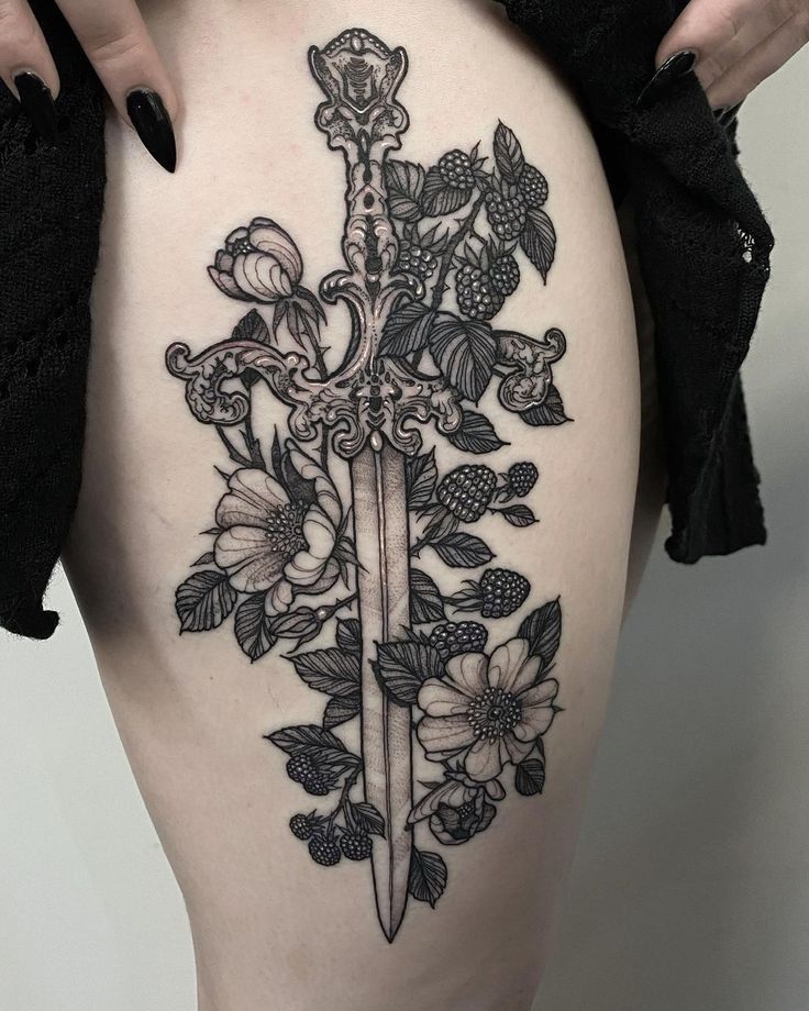 Colored Forearm Tattoo Women, Black And Grey Tattoos Leg, Victorian Sleeve Tattoo, Botanical Tattoo Leg Sleeve, Back Of The Calf Tattoos For Women, Gothic Ornament Tattoo, Victorian Gothic Tattoo Ideas, Victorian Style Tattoos, Gothic Tattoo Ideas