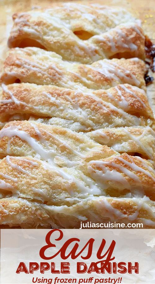 Easy Apple Danish Easy Apple Danish Recipe, Danish Apple Cake, Danish Recipe From Scratch, Apple Danish Recipe, Sweet Puff Pastry Recipes, Pastry Braid, Keto Hacks, Apple Danish, Danish Cuisine