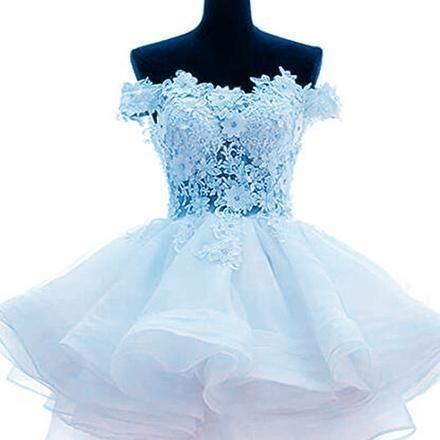 Luulla - Shopping Cart Party Dress Blue, Blue Homecoming Dress, Blue Quince, Dama Dresses, Blue Organza, Quinceanera Dresses Blue, Blue Homecoming Dresses, Blue Party Dress, Color Rush