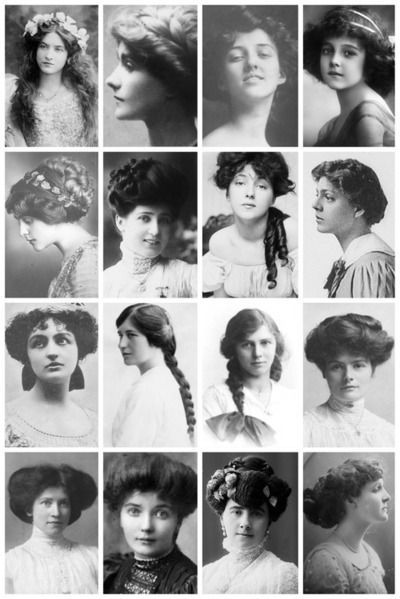 turn of the century girls hairstyles | Women's hairstyles from the early 1900s, Part ... | Turn of the centu ... 1910 Hairstyles, Women With Long Hair, Historical Hairstyles, Edwardian Hairstyles, Victorian Hairstyles, 1900s Fashion, Gibson Girl, Victoria Justice, Edwardian Era