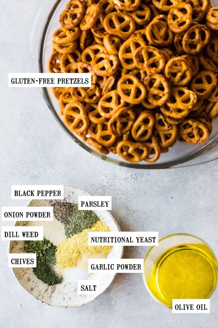 ingredients to make homemade pretzels in a bowl