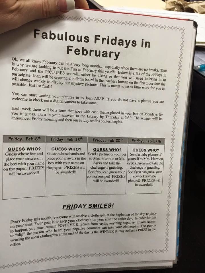 a person holding up a paper with the words fabulous friday's in it