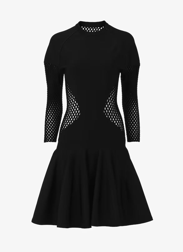 Bi-material Black Dress Womens Black Dress, Online Store, Black Dress, Womens Dresses, Black