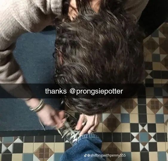 a man with his head down on the floor next to a tile flooring area