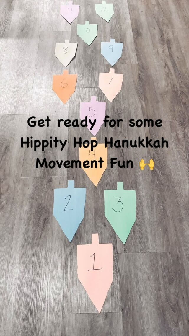 the words get ready for some hippity hop hanukkah movement fun