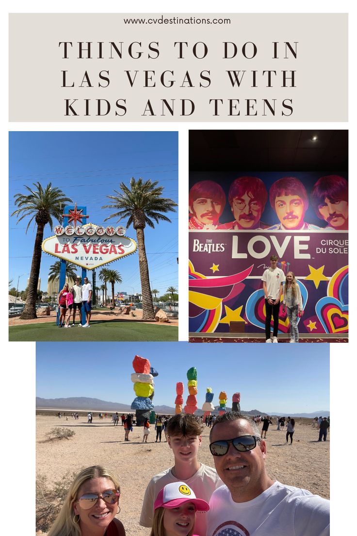 the las vegas with kids and teens sign