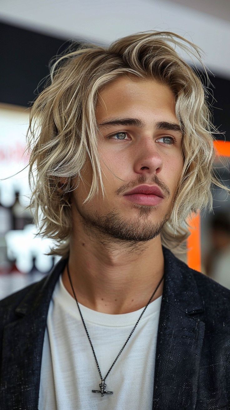 22 Long Hairstyles for Every Man's Taste Long Surfer Hair Men, Men Long Blonde Hair, Men’s Haircut Long Hair Layers, Men’s Blonde Highlights, Blond Hair Men, Mens Long Hair, Blonde Men, 90s Hairstyles Men, Long Hair Men