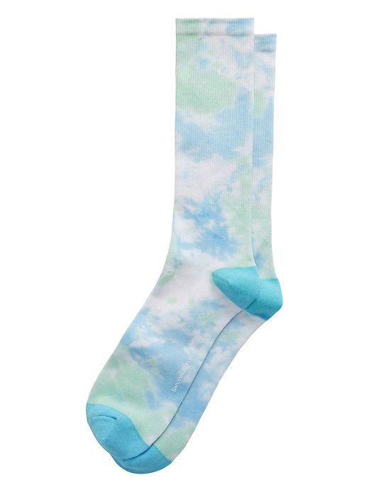 Tie-Dye Sock | Banana Republic Comfortable Cotton Knee-high Socks For Spring, Comfortable Breathable Socks For Spring, Breathable Casual Socks For Spring, Casual Lightweight Comfortable Socks, Casual Comfortable Mid-calf Socks, Casual Breathable Knee-high Socks, Comfortable Casual Mid-calf Socks, Soft Fitted Cotton Socks, Comfortable Cotton Casual Socks