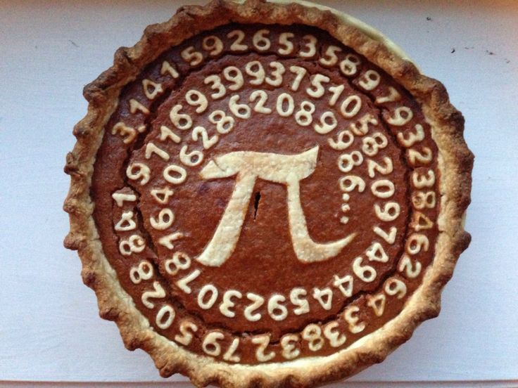 a pie with the pi symbol on it