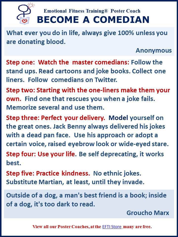 the instructions for how to become a comedy writer