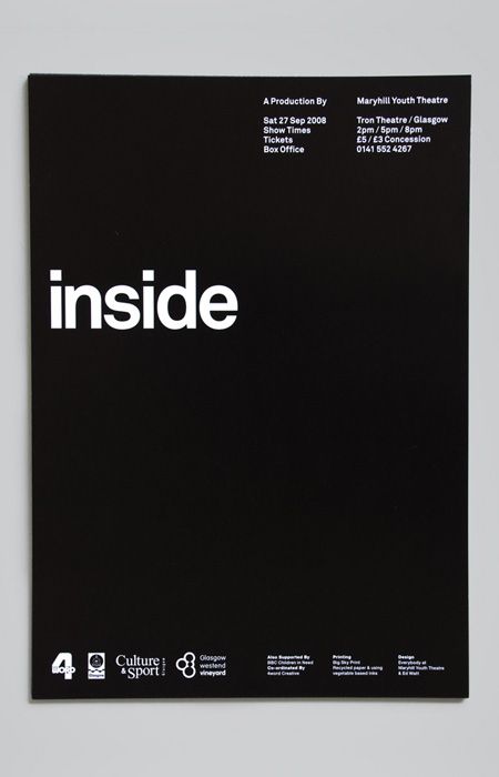 the inside magazine is black with white lettering