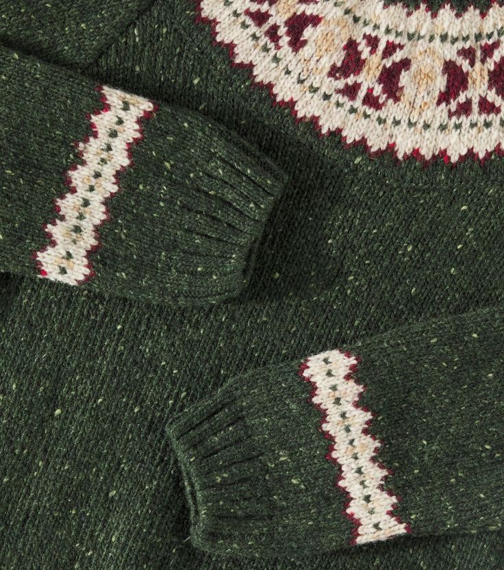 Fair Isle wool-blend sweater in green - La Coqueta | Mytheresa Green Cashmere Sweater With Ribbed Cuffs, Fall Crew Neck Sweater In Recycled Wool, Recycled Wool Crew Neck Sweater For Fall, Classic Green Wool Sweater, Classic Recycled Wool Sweater For Fall, Green Cashmere Winter Sweater, Classic Long Sleeve Sweater In Recycled Wool, Green Cashmere Long Sleeve Sweater, Green Long Sleeve Cashmere Sweater