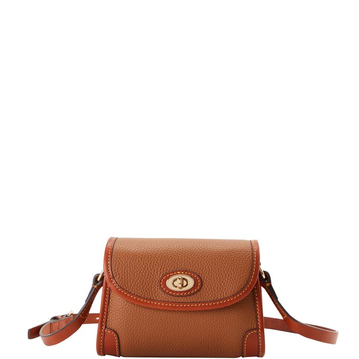 Everyday Chic  This stunning crossbody, crafted from Italian pebbled leather, is bringing the retro look back! Monogram Pendant, Tan Cowhide, Everyday Chic, Satchel Tote, Dooney And Bourke, Dooney & Bourke, Everyday Bag, Retro Look, Printed Leather