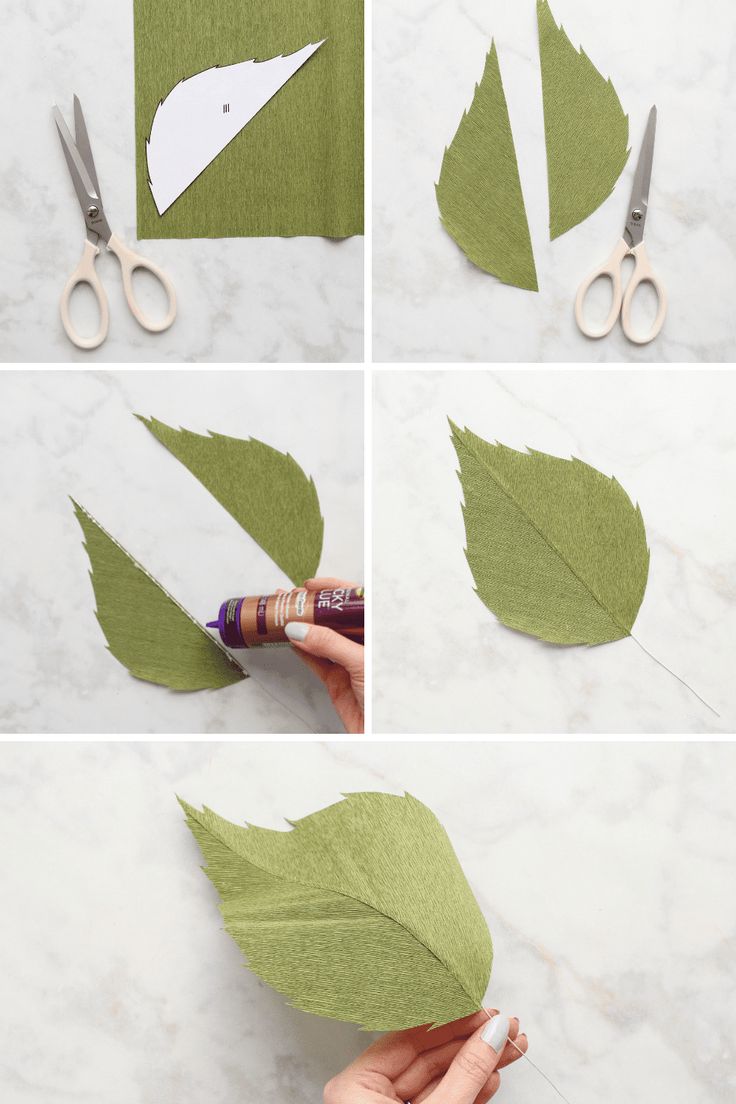 how to make a paper leaf with scissors