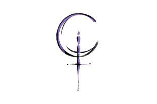 the letter c is drawn in purple ink